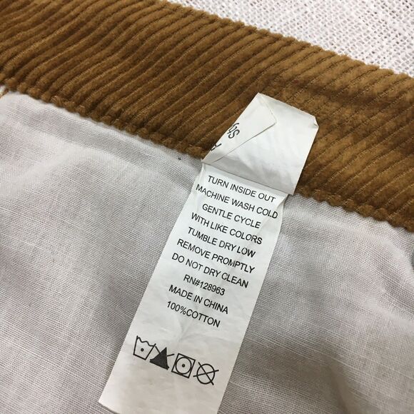 Indigo Rein Corduroy Skirt Women 13 30 Brown Mini Button Fly Y2K Academia Core - Picture 10 of 10